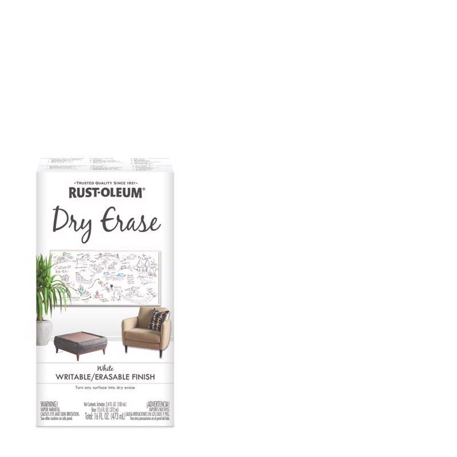 Rust-Oleum Specialty Hi-Gloss White Dry Erase Paint Kit 16 oz - Case of 2