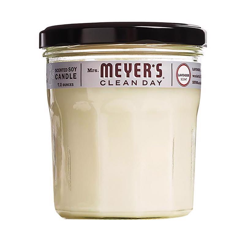 MRS. MEYER'S - Mrs. Meyer's Clean Day Ivory Lavender Scent Soy Candle 7.2 oz - Case of 6