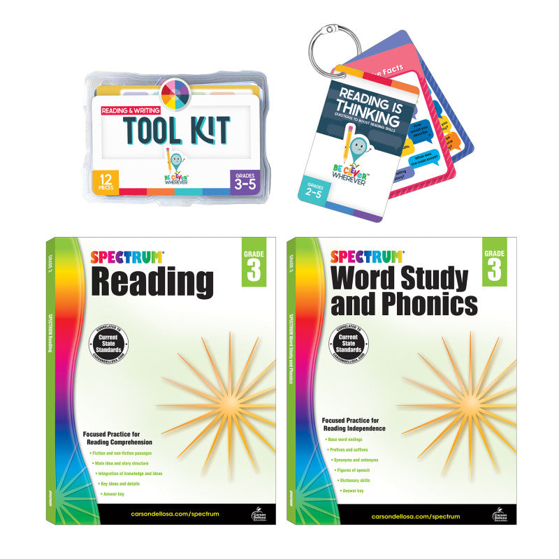 CARSON DELLOSA EDUCATION - Student Literacy Bundle for Grade 3