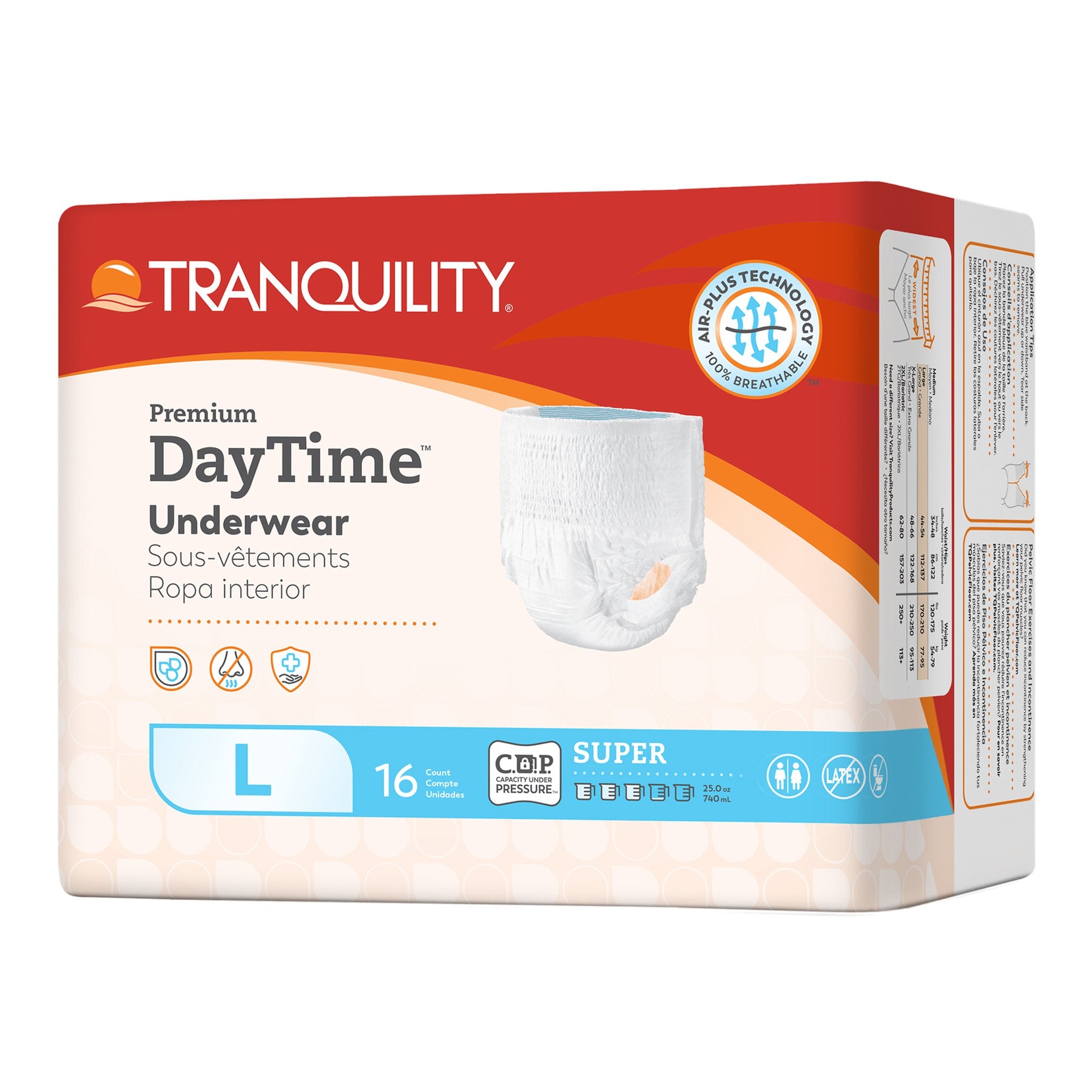 Principle Business Enterprises - Unisex Adult Absorbent Underwear Tranquility® Premium DayTime™ Pull On with Tear Away Seams Large Disposable Heavy Absorbency [16/BG]