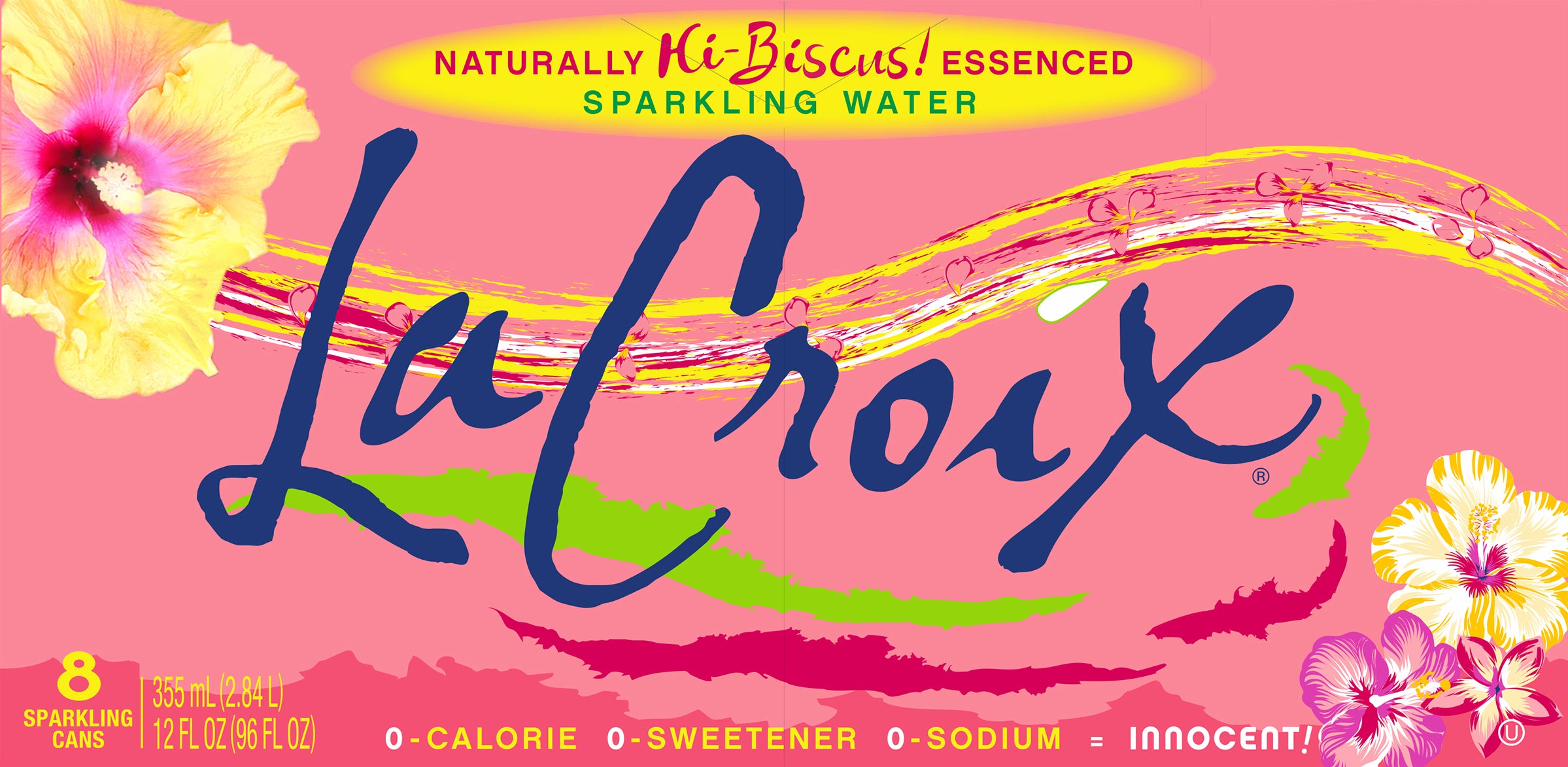 LaCroix Hi-Biscus Sparkling Water 8 - 12 fl oz Cans - Case of 3