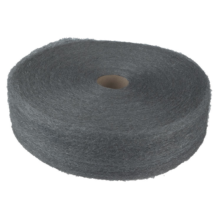 GMT - Industrial-Quality Steel Wool Reel, #3 Coarse, 5 lb Reel, Steel Gray, 6/Carton