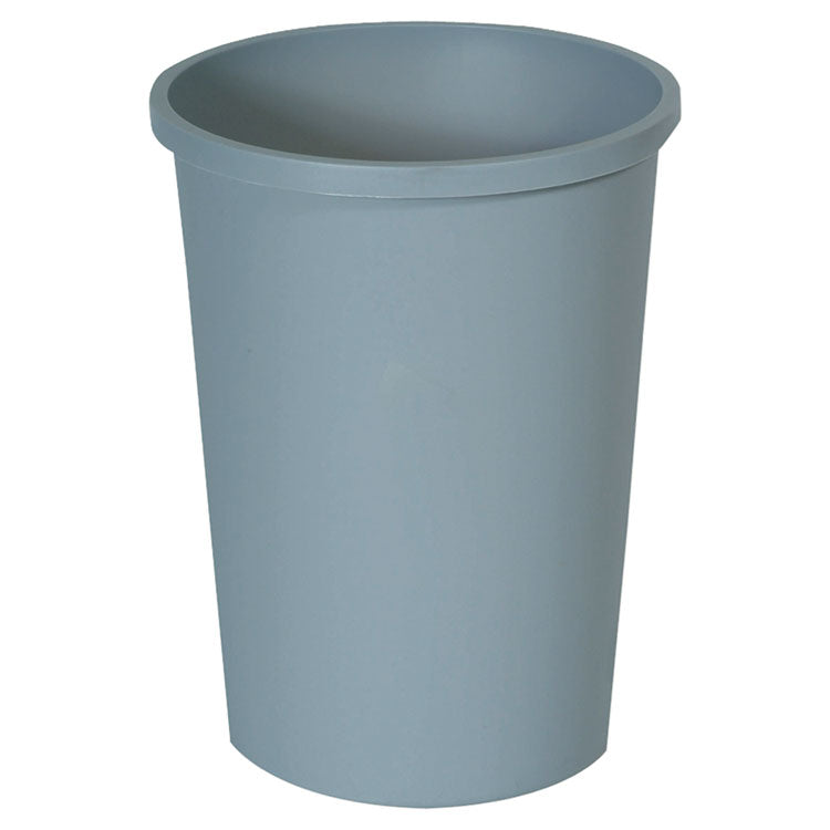 Rubbermaid Commercial - Untouchable Large Plastic Round Waste Receptacle, 11 gal, Plastic, Gray
