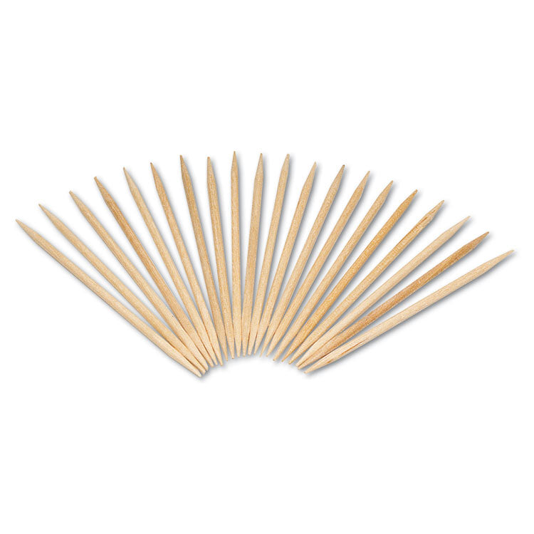 AmerCareRoyal - Round Wood Toothpicks, 2.5", Natural, 800/Box, 24 Boxes/Carton