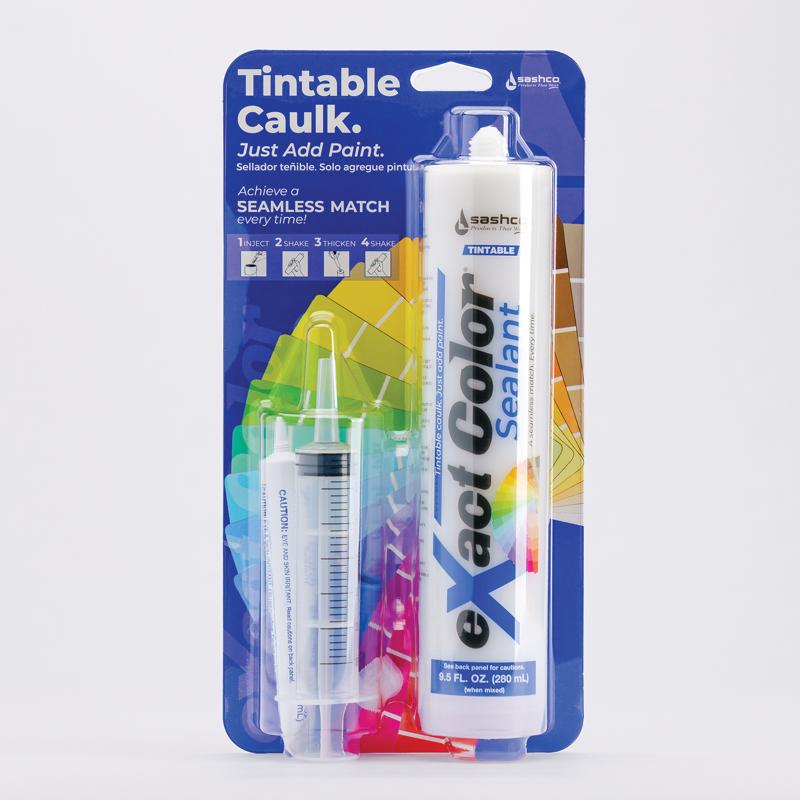 SASHCO - Sashco eXact Color Tintable Elastomeric Acrylic Latex Interior Molding and Trim Caulk 9.5 oz - Case of 6