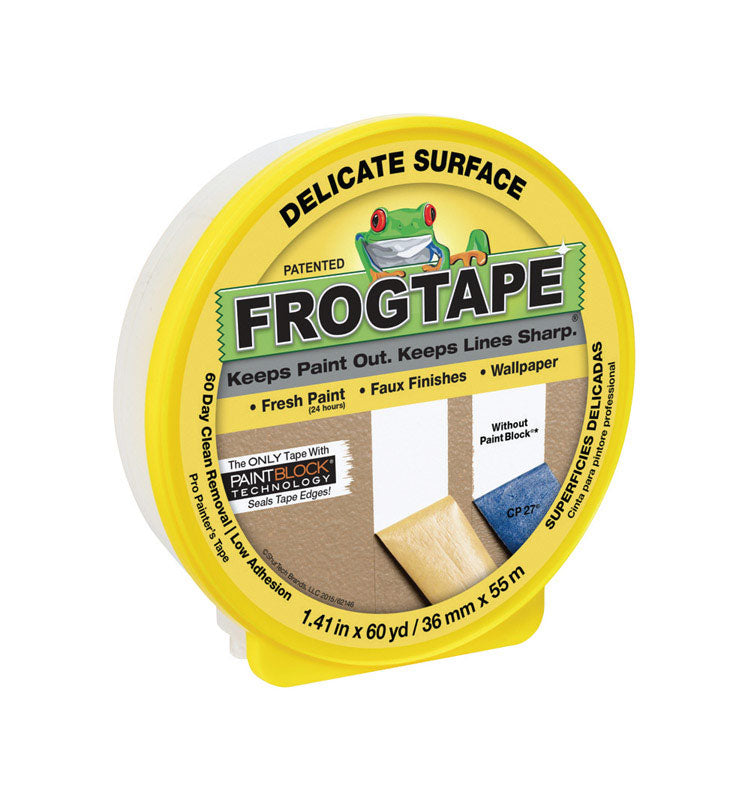 FROGTAPE - FrogTape 1.41 in. W X 60 yd L Yellow Low Strength Painter's Tape 1 pk