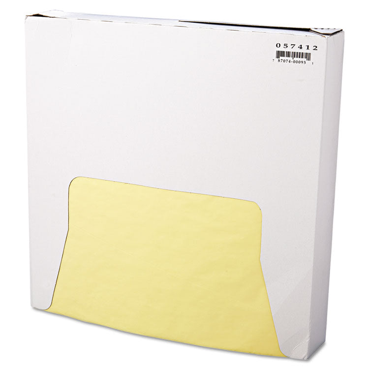 Bagcraft - Grease-Resistant Paper Wraps and Liners, 12 x 12, Yellow, 1,000/Box, 5 Boxes/Carton