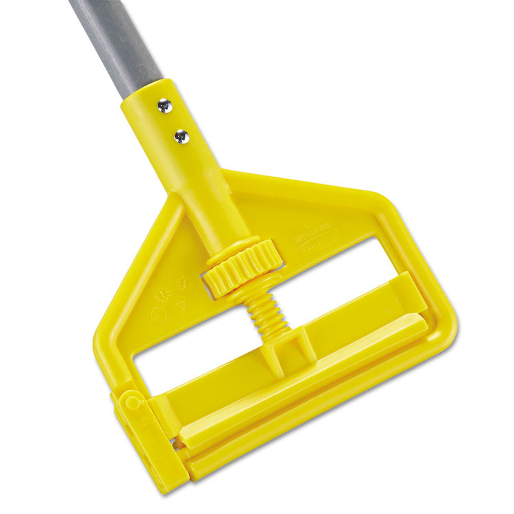 Rubbermaid Commercial - Invader Fiberglass Side-Gate Wet-Mop Handle, 1" dia x 54", Gray/Yellow
