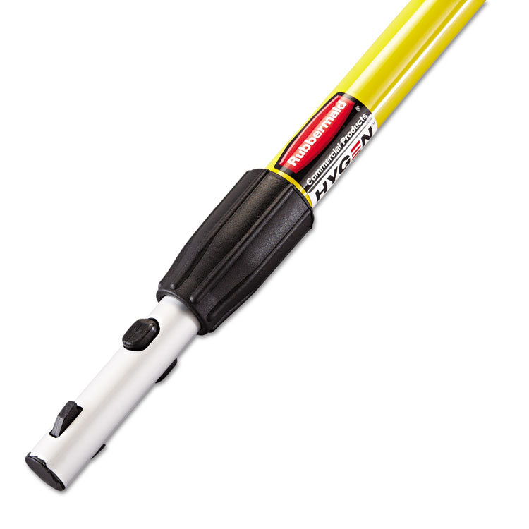 Rubbermaid Commercial HYGEN - HYGEN Quick-Connect Extension Handle, 48" to 72", Yellow/Black