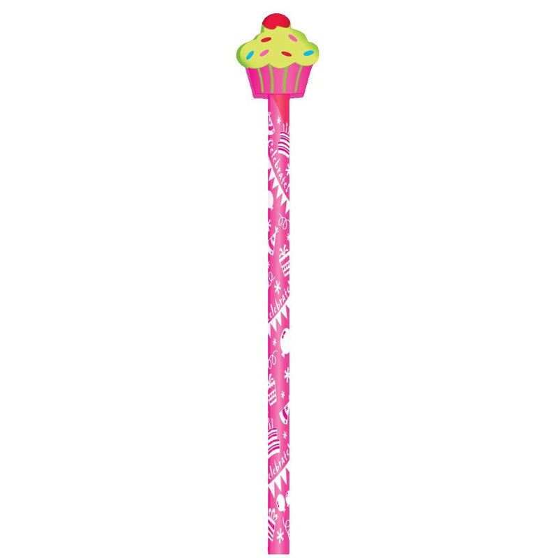 MOON PRODUCTS - Pencil & Eraser Topper Write-Ons, Birthday Party, Pack of 36