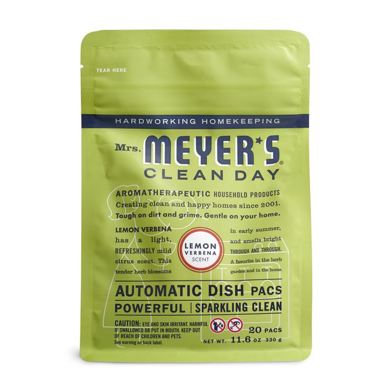 MRS. MEYER'S - Mrs. Meyer's Clean Day Lemon Verbena Scent Powder Dishwasher Detergent 11.6 oz 20 pk - Case of 6