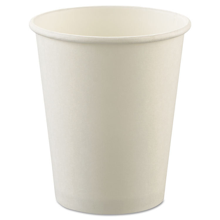 Dart - Uncoated Paper Cups, Hot Drink, 8 oz, White, 1,000/Carton