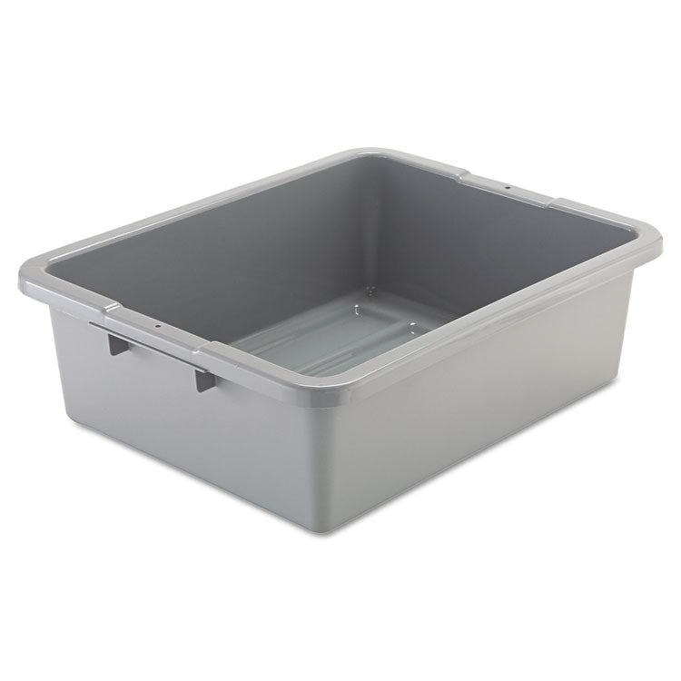 Rubbermaid Commercial - Bus/Utility Box, 7.13 gal, 21.5" x 17.13" x 7", Gray