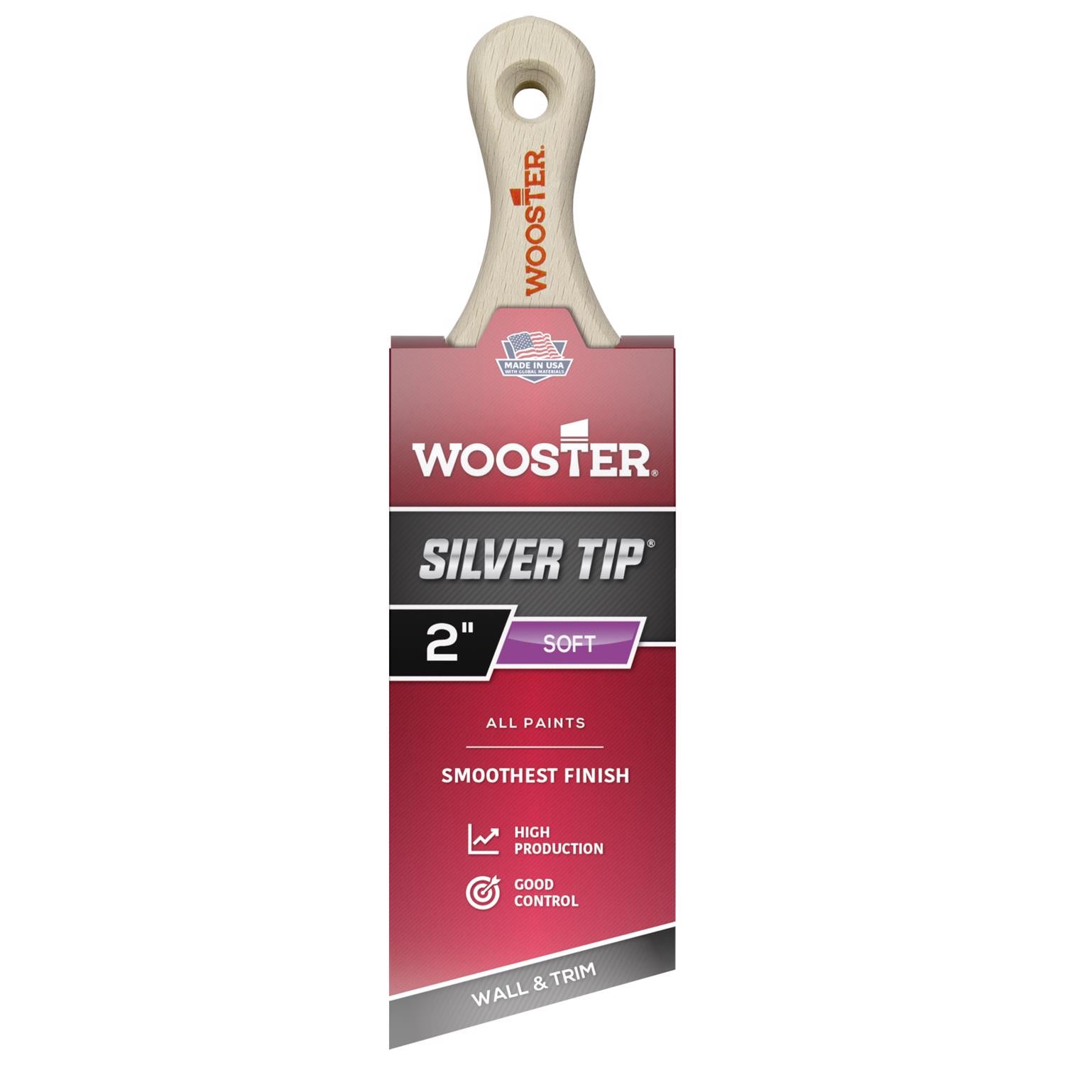 Wooster Silver Tip 2 in. Soft Angle Paint Brush - Case of 6