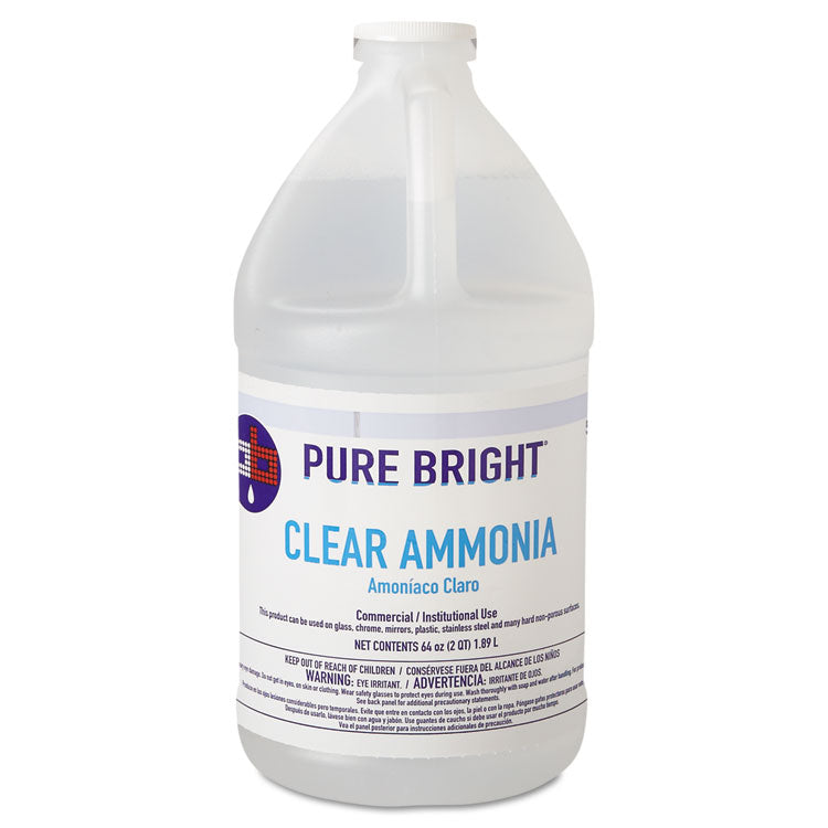 Pure Bright - Clear Ammonia, 64 oz Bottle, 8/Carton