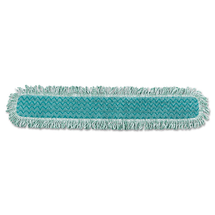 Rubbermaid Commercial HYGEN - HYGEN Dry Dusting Mop Heads with Fringe, 36", Microfiber, Green
