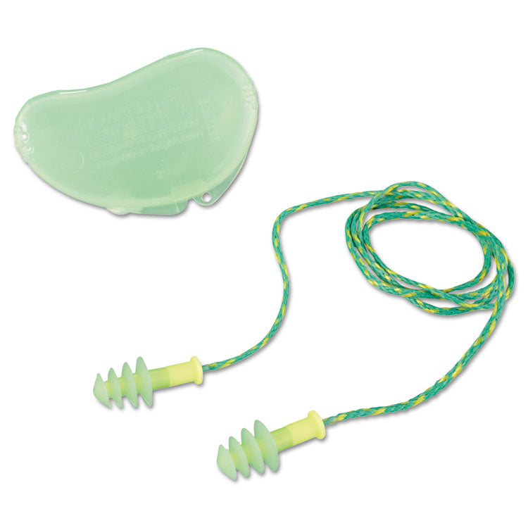 Howard Leight by Honeywell - FUS30S-HP Fusion Multiple-Use Earplugs, Small, 27NRR, Corded, GN/WE, 100 Pairs