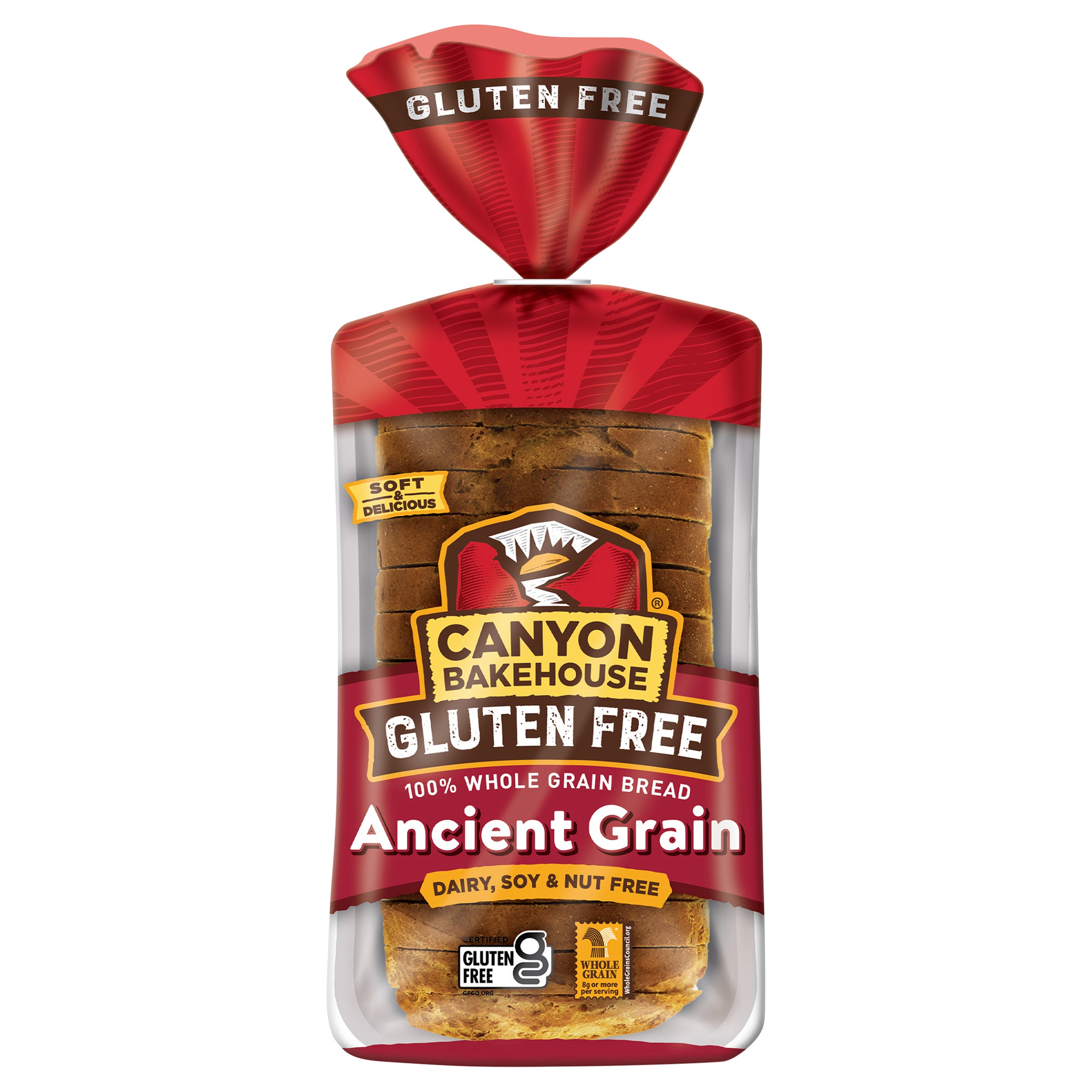 Canyon Bakehouse Plain Bagels, Gluten Free Bagels, 100% Whole Grain, Frozen, 4 Count - Case of 6