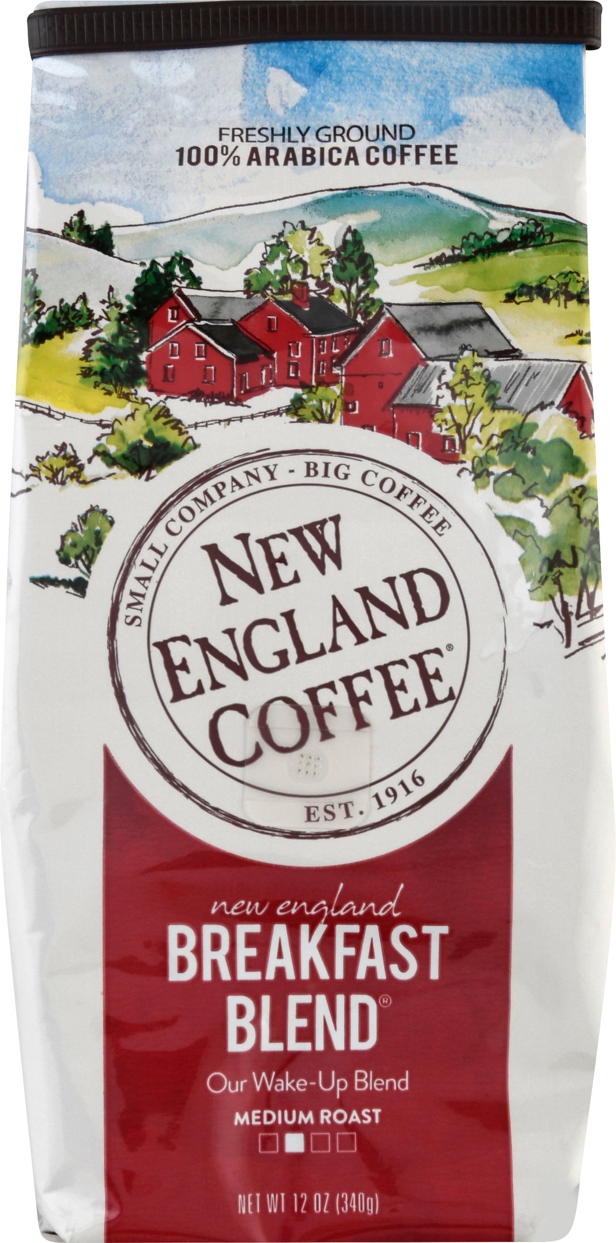 New England Coffee Medium Roast Breakfast Blend Coffee 12 oz - Case of 6