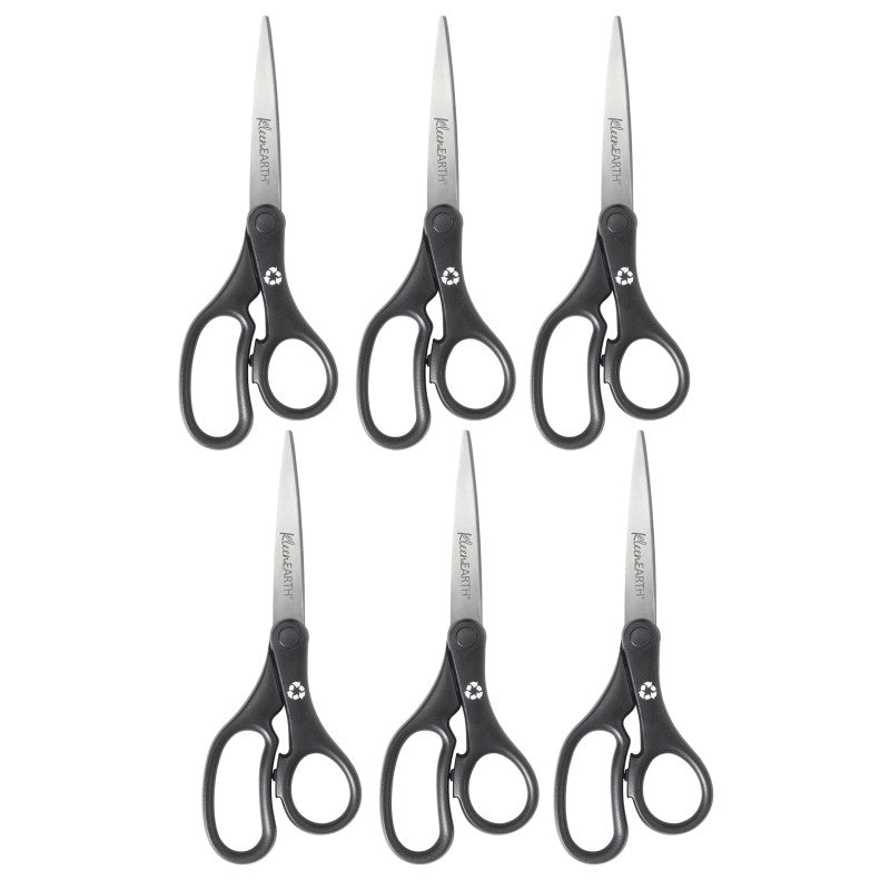 WESTCOTT - KleenEarth® Basic 8" Scissors, Straight, Pack of 6