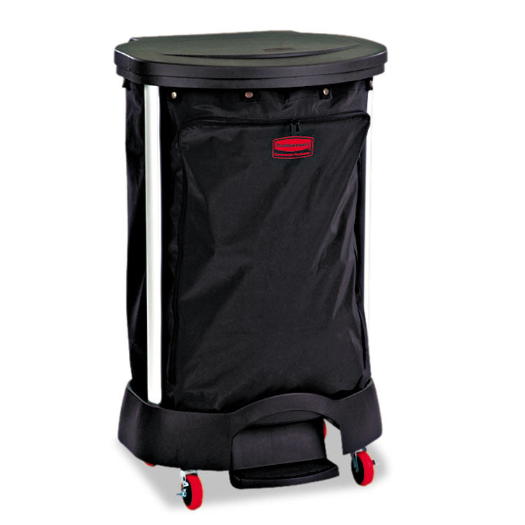 Rubbermaid Commercial - Premium Step-On Linen Hamper Bag, 30 gal, 13.38w x 19.88d x 29.25h, Nylon, Black