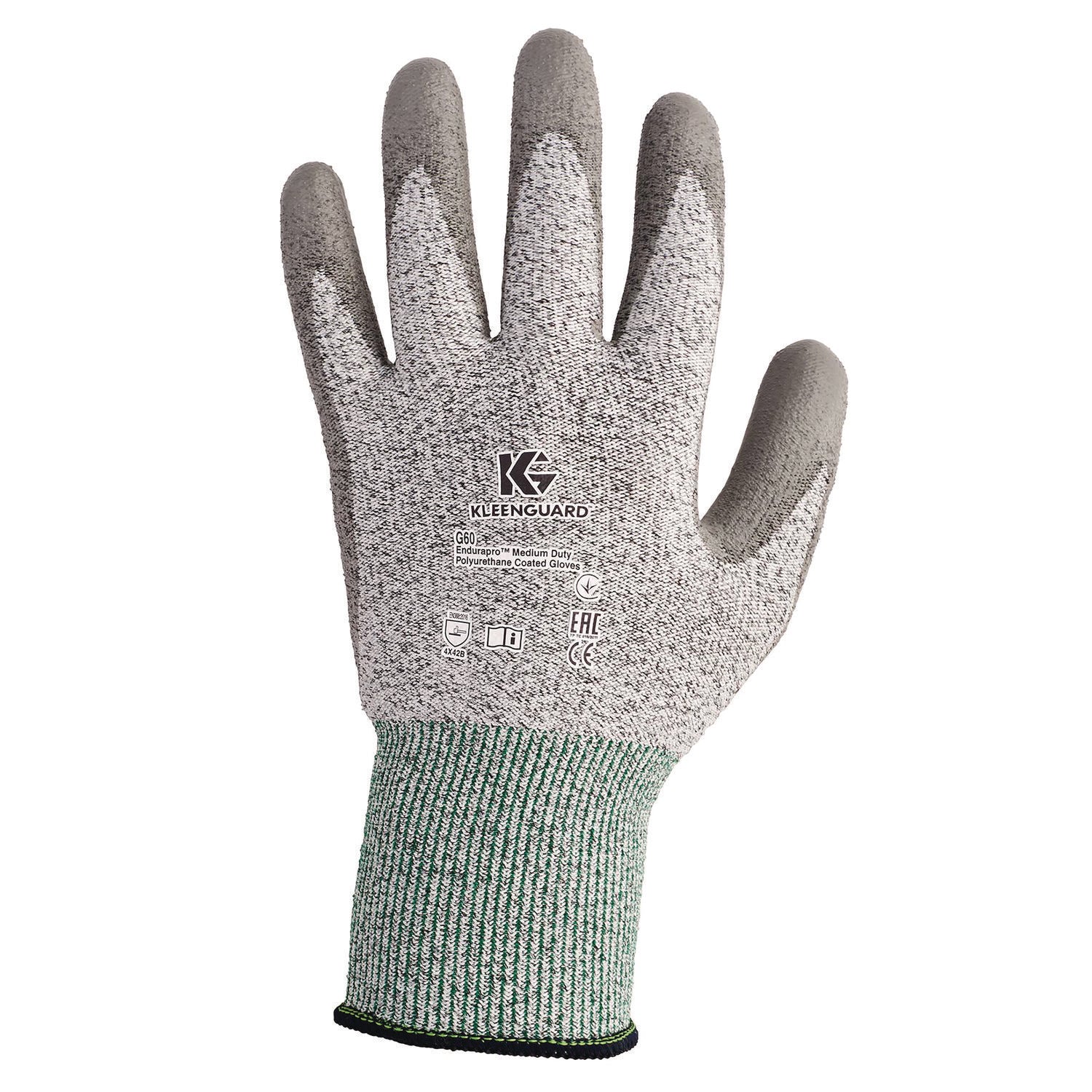 G60 Level 3 Economy Cut Resistant Gloves, EN388: 4X42B, 9" Long, Large (Size 9), Gray/Marled Gray, 12 Pairs/Carton