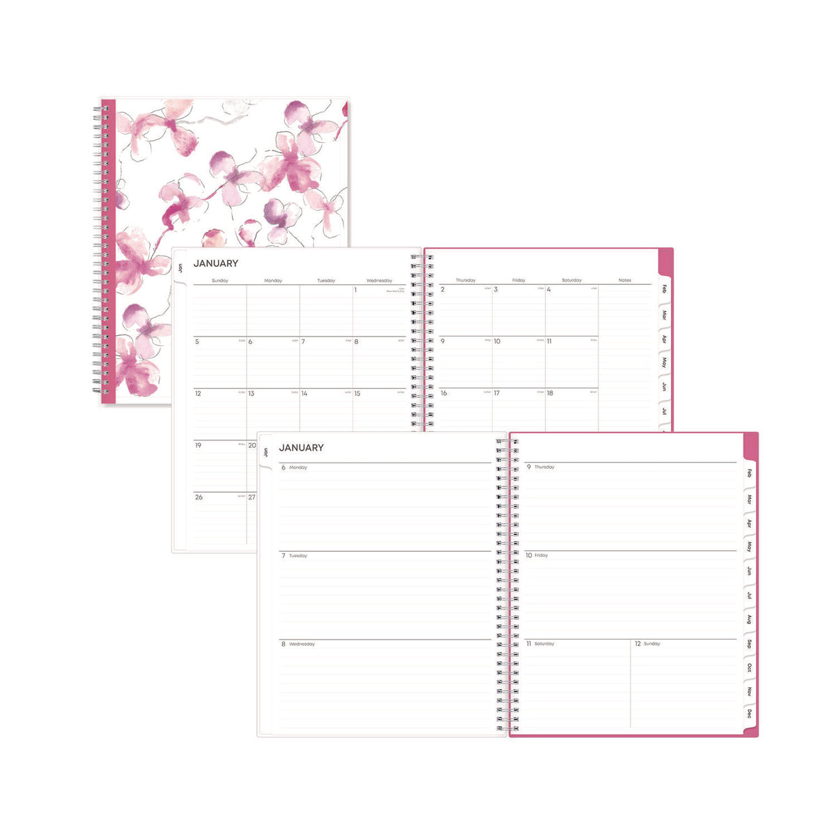 Breast Cancer Awareness Create-Your-Own Cover Weekly/Monthly Planner, Orchids Artwork, 11 x 8.5, 12-Month (Jan to Dec): 2026
