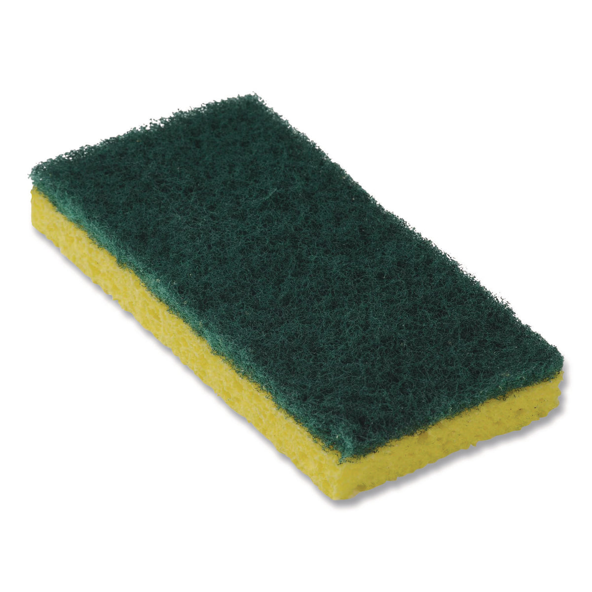 Resort Cut Scrub Sponge, Medium Duty, 6.25" x 3.18", Green/Yellow, 40/Carton