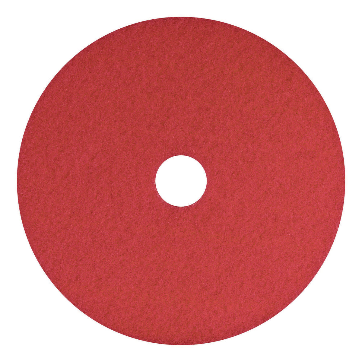 Buffing Pad, 15" Diameter, Red, 5/Carton