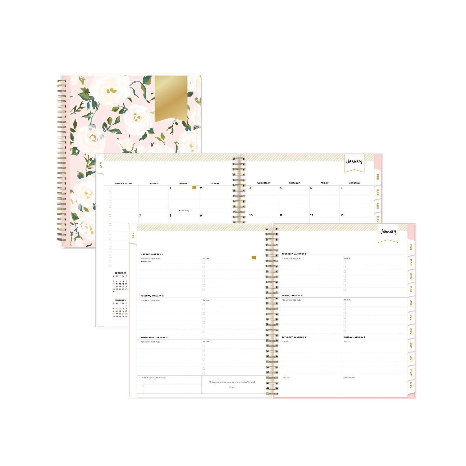 Day Designer Coming Up Roses Create-Your-Own Cover Weekly/Monthly Planner, Roses Artwork, 11 x 8.5, 12-Month (Jan-Dec): 2026