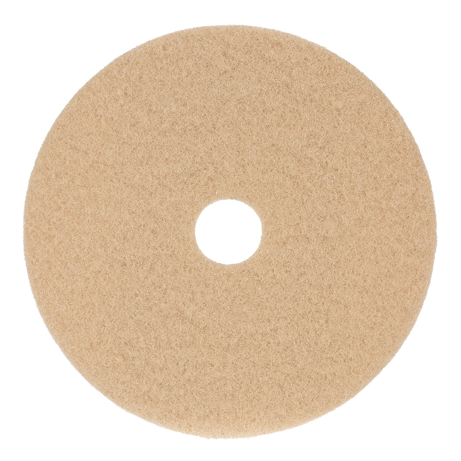 Burnishing Floor Pads, 19" Diameter, Tan, 5/carton