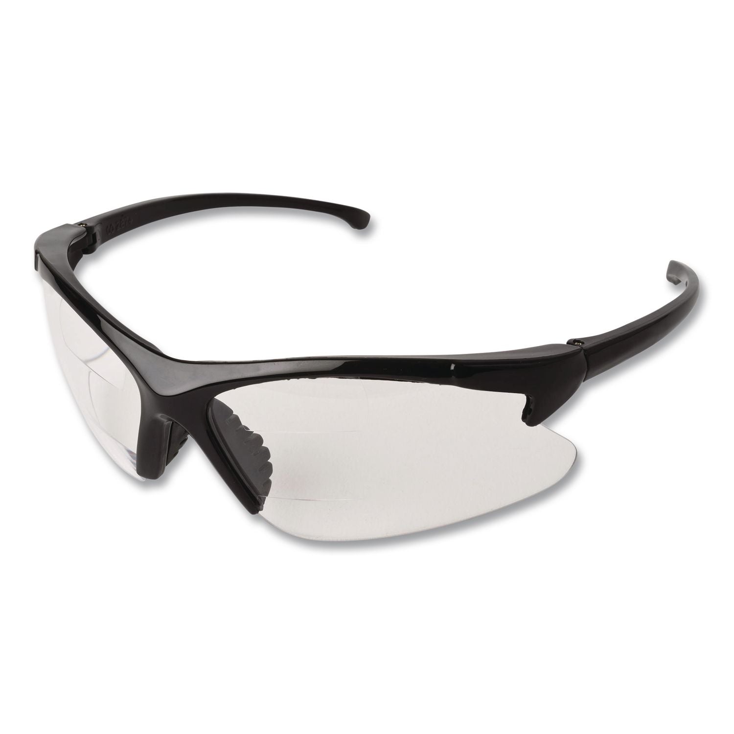 V60 30-06 Dual Readers Safety Glasses, 1.5+ Diopter, Black Half Frame, Clear Dual Lens, 6/Box
