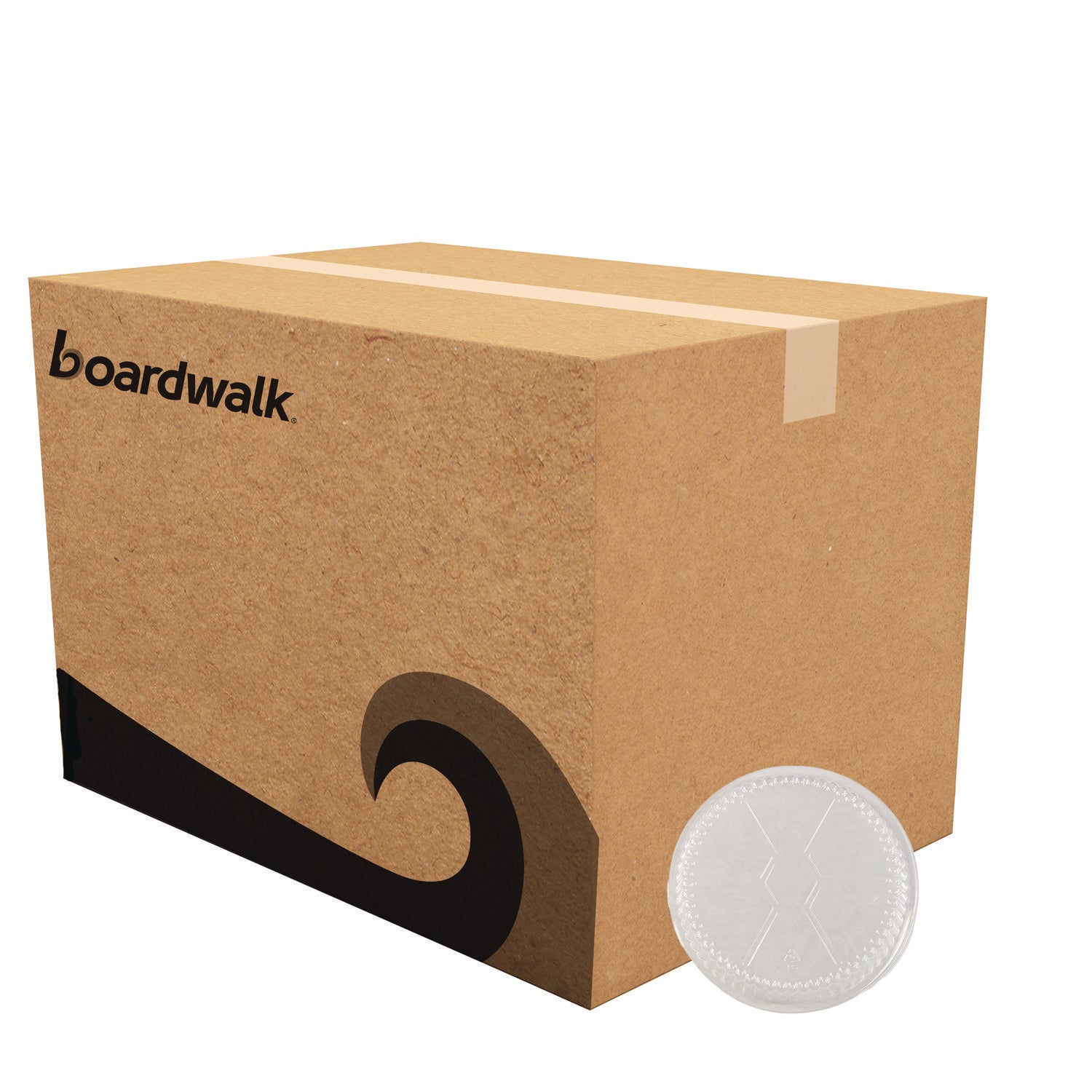 Round Aluminum To-Go Container Lids, Dome Lid, 7" Diameter, Clear, Plastic, 500/Carton