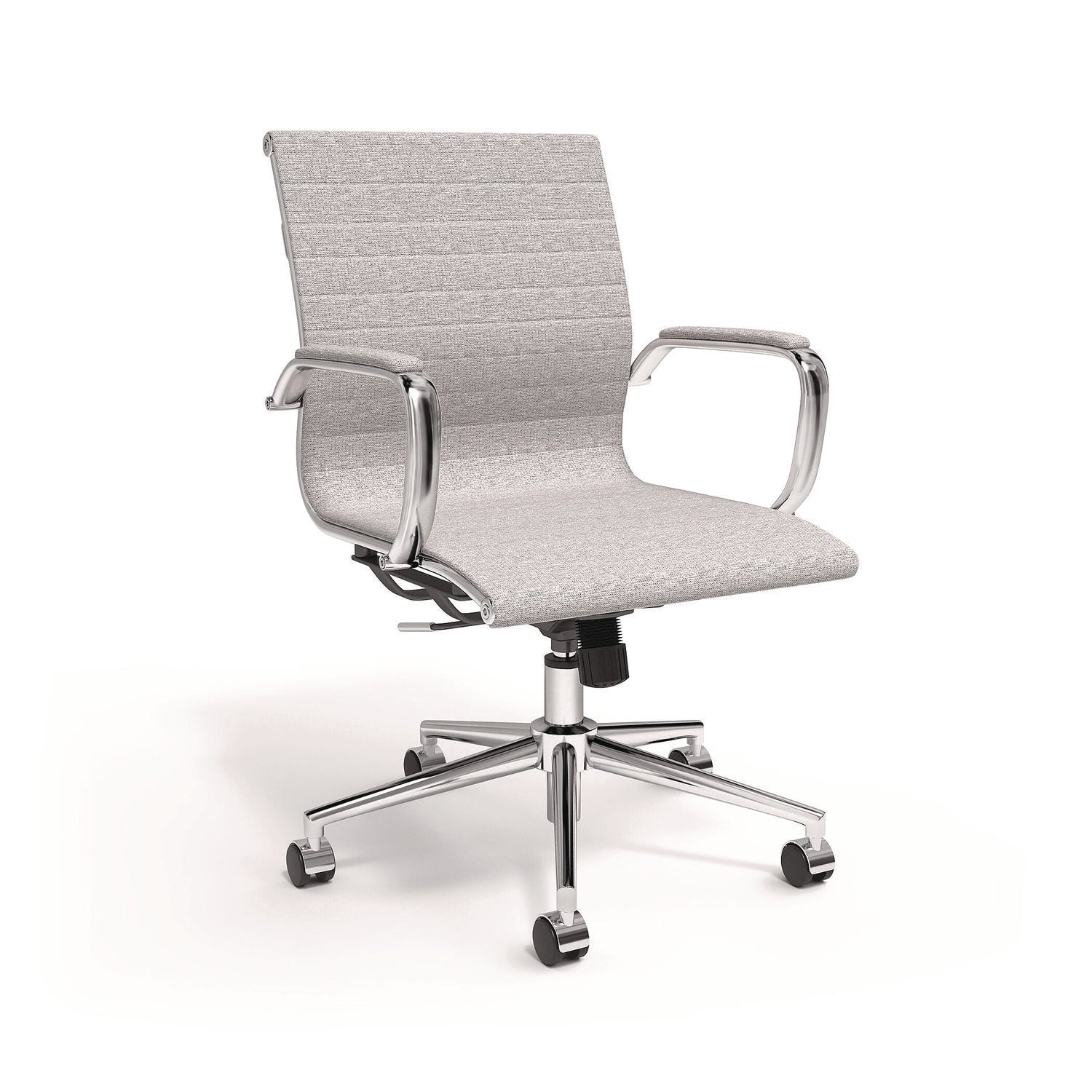 Alera Siskin Fabric Managers Chair, Supports Up to 275 lb, 16.93 to 20.67 Seat Height, Gray Seat, Gray Back, Chrome Base