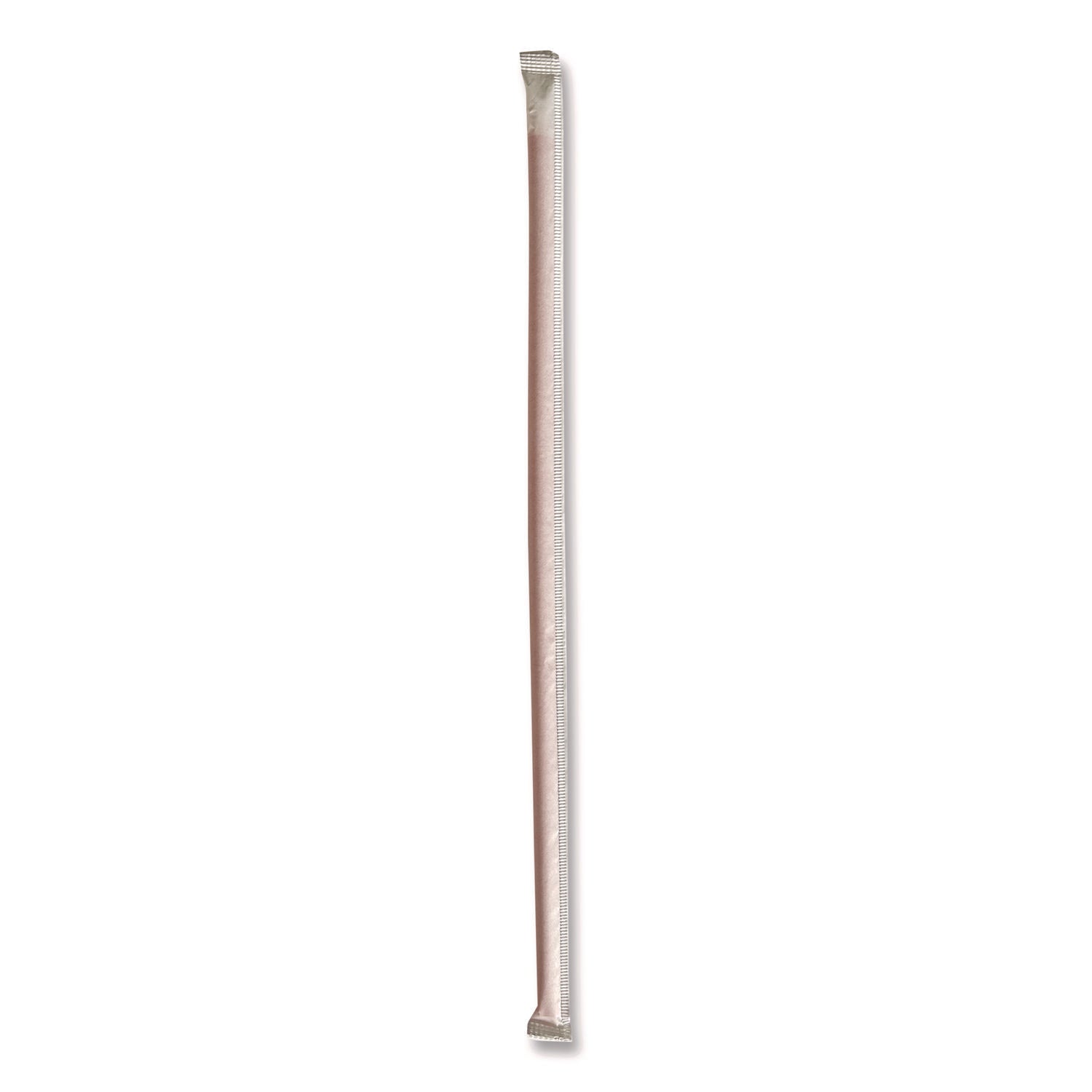 Wrapped Giant Straws, 10.25", Polypropylene, Red, 300/Pack, 4 Packs/Carton