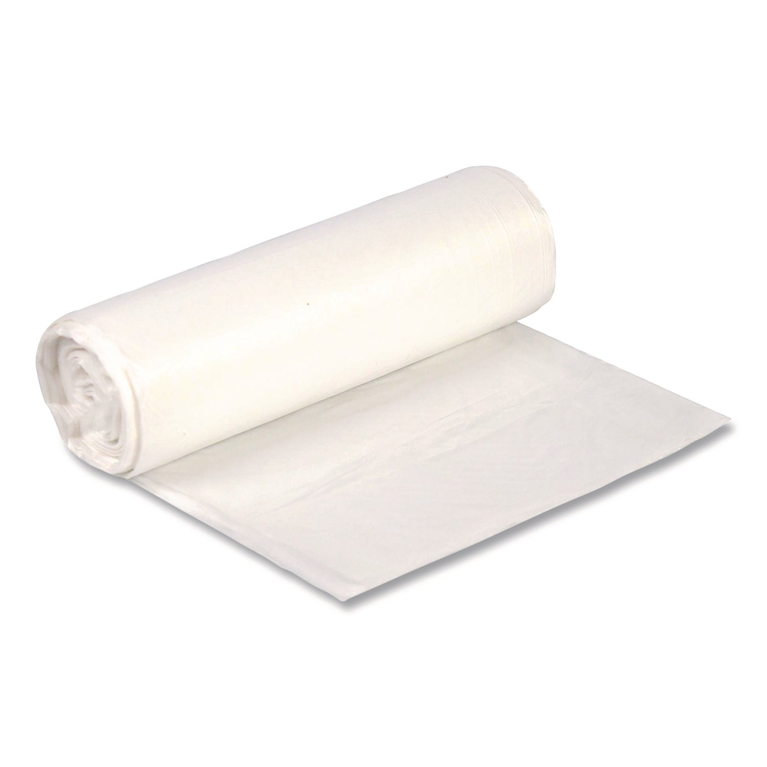 High-Density Can Liners, 16 gal, 8 mic, 24 x 33, Natural, Perforated Roll, 1,000/Carton