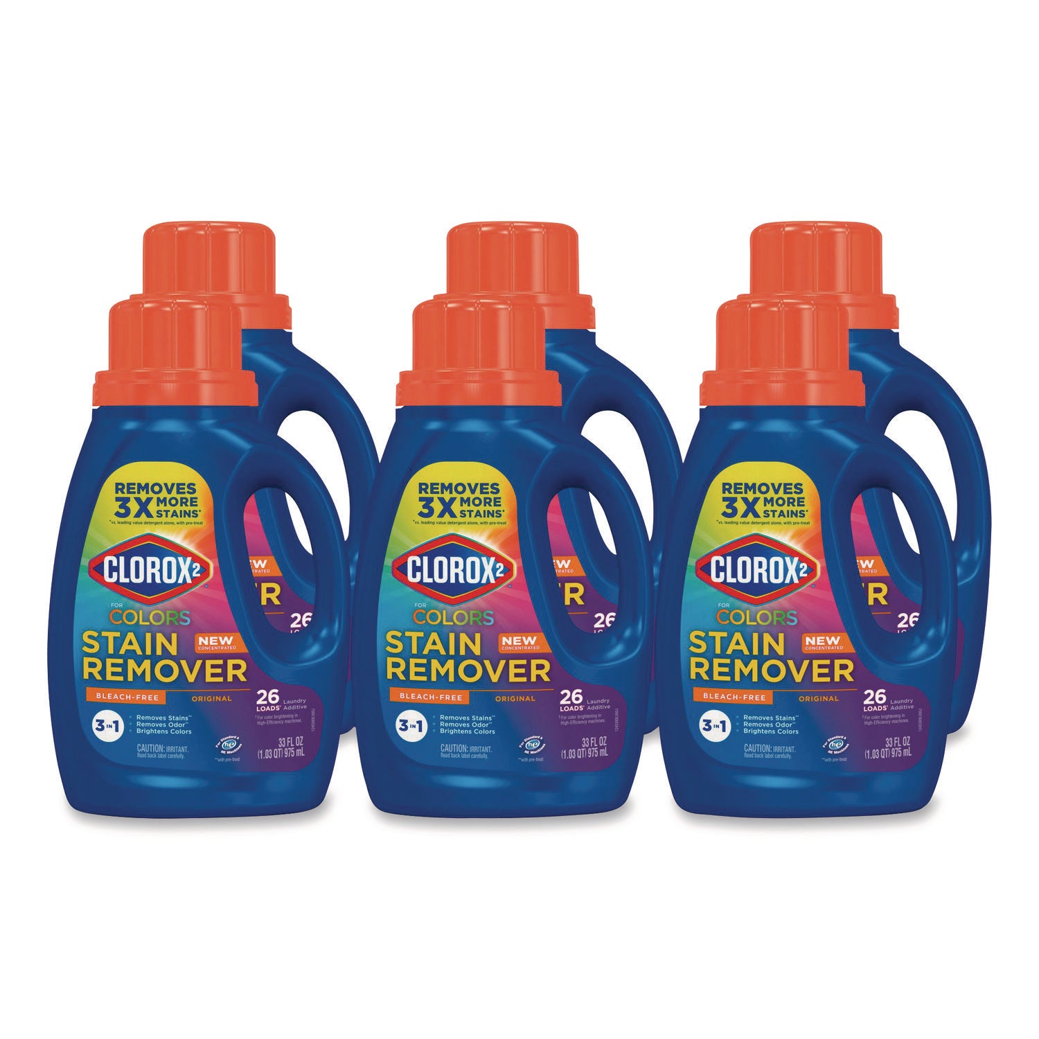 For Colors Stain Remover and Laundry Additive, Bleach Free, Original, 33 oz Bottle, 6/Carton