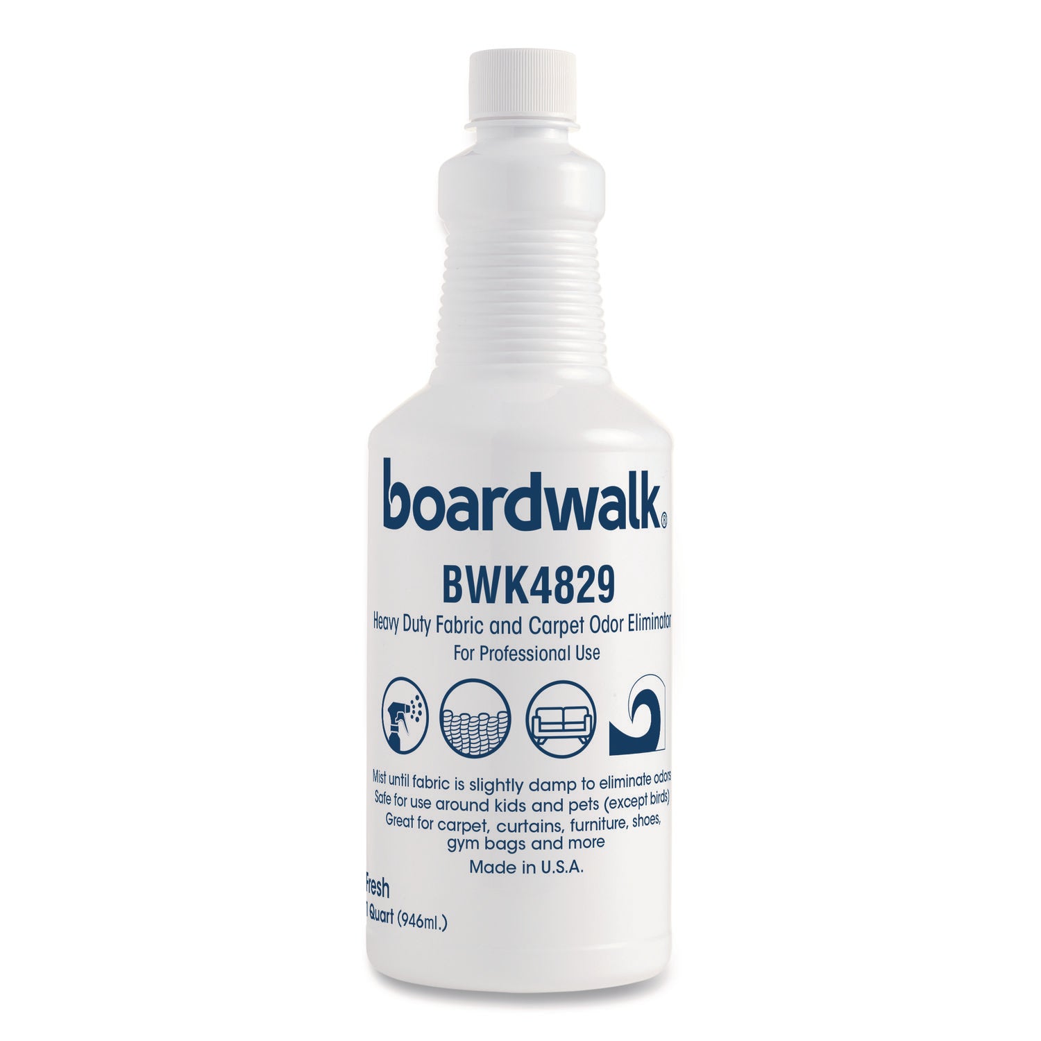 Fabric and Carpet Deodorizer, Fresh Scent, 32 oz Bottle, 6/Carton