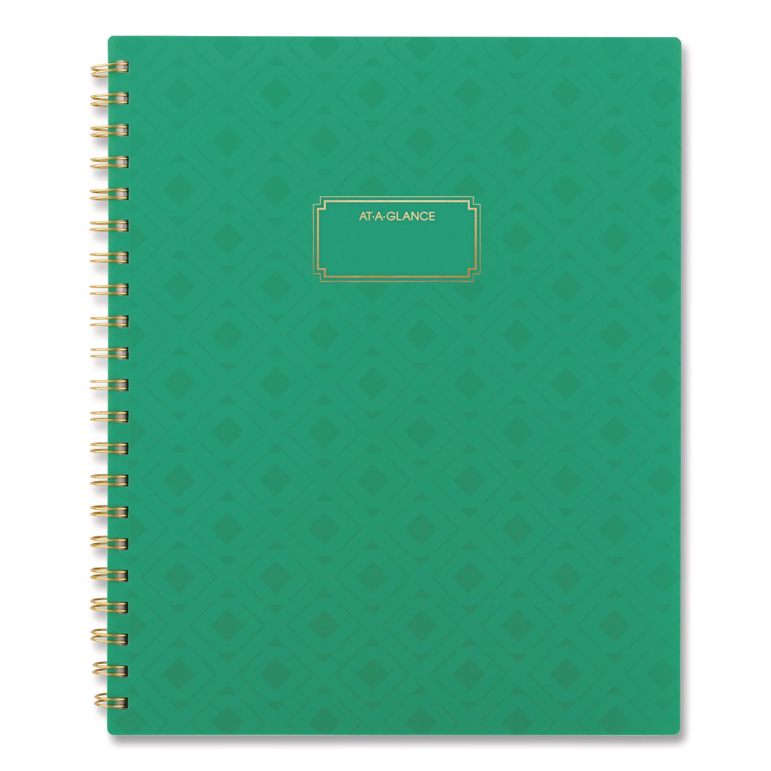 Badge Geo Weekly/Monthly Planner, 11 x 8.5, Green Cover, 13-Month (Jan-Jan): 2026