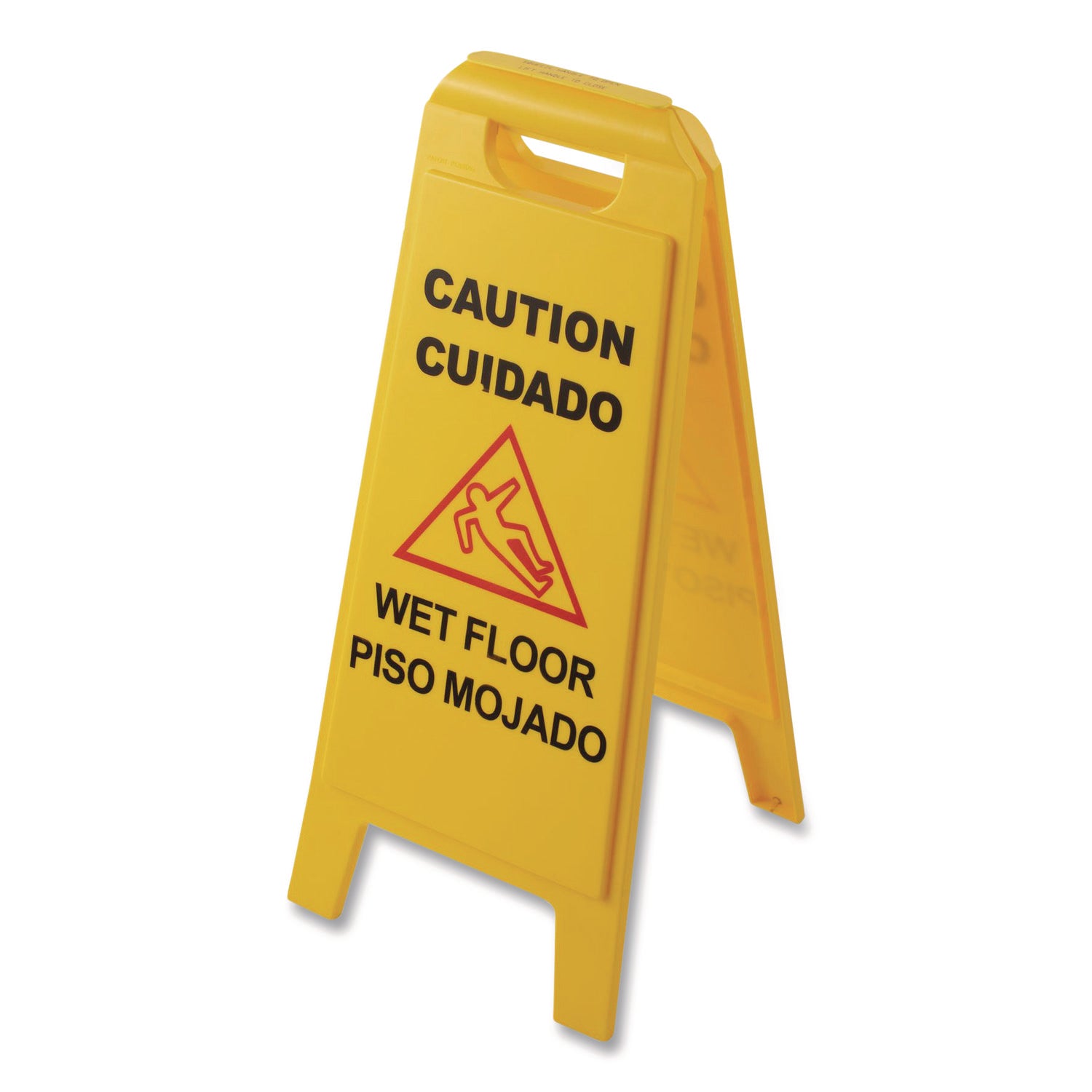 Wet Floor Sign (English/Spanish), 11 x 25 x 25, Yellow
