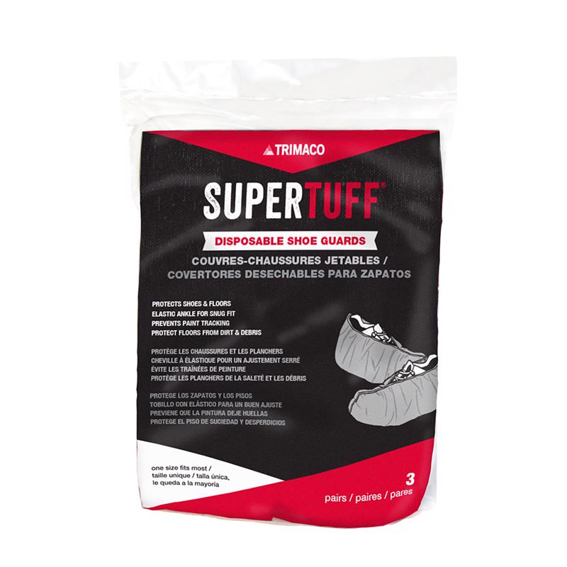 SUPER TUFF TRIMACO - SuperTuff Polypropylene Shoe Guards Blue One Size Fits Most 3 pk