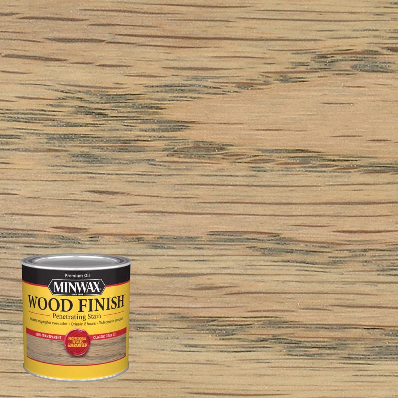 MINWAX - Minwax Wood Finish Semi-Transparent Classic Gray Oil-Based Penetrating Wood Stain 0.5 pt - Case of 4