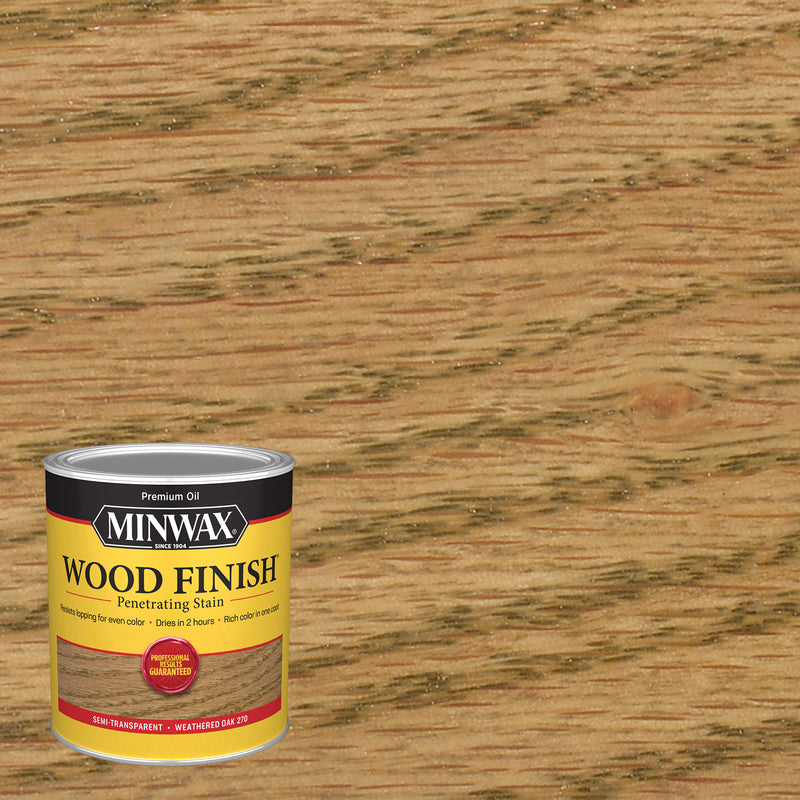 MINWAX - Minwax Wood Finish Semi-Transparent Weathered Oak Oil-Based Penetrating Wood Stain 1 qt
