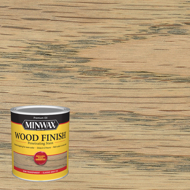 MINWAX - Minwax Wood Finish Semi-Transparent Classic Gray Oil-Based Penetrating Wood Stain 1 qt - Case of 4