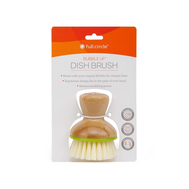 FULL CIRCLE - Full Circle Bubble Up 2.36 in. W Medium Bristle Bamboo Handle Dish Brush