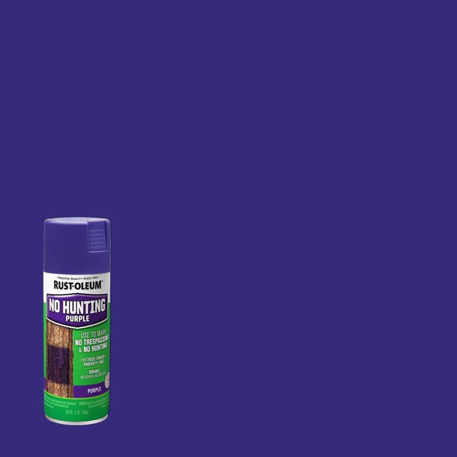 Rust-Oleum Gloss No Hunting Purple Spray Paint 12 oz - Case of 6