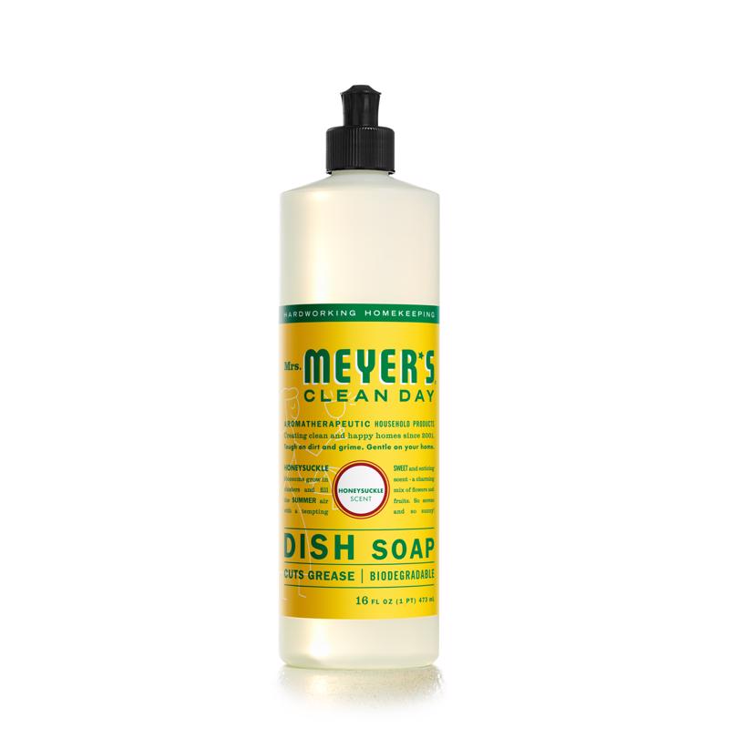 MRS. MEYER'S - Mrs. Meyer's Clean Day Honeysuckle Scent Liquid Dish Soap 16 oz 1 pk - Case of 6