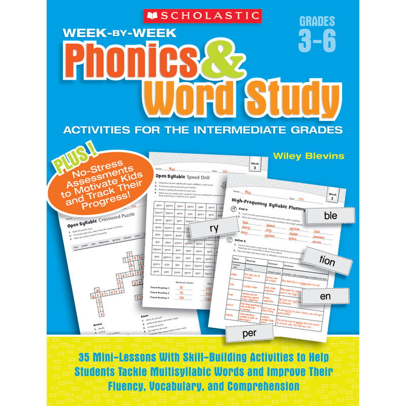 SCHOLASTIC TEACHING SOLUTIONS - Week-by-Week Phonics & Word Study Book