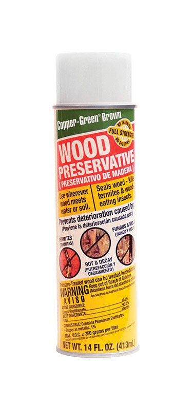 COPPER GREEN - Copper Green Flat Brown Oil-Based Wood Preservative Spray 14 oz - Case of 12