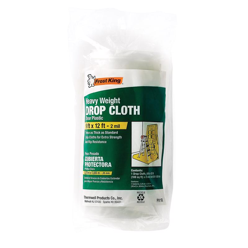 FROST KING - Frost King Projex 9 ft. W X 12 ft. L X 2 mil Plastic Drop Cloth 1 pk - Case of 12